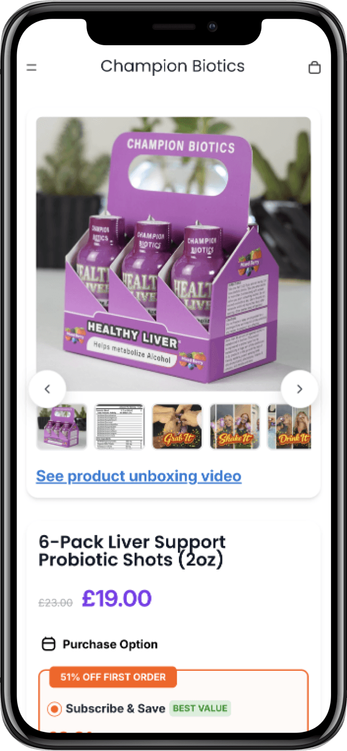 Champion Biotics screen 1